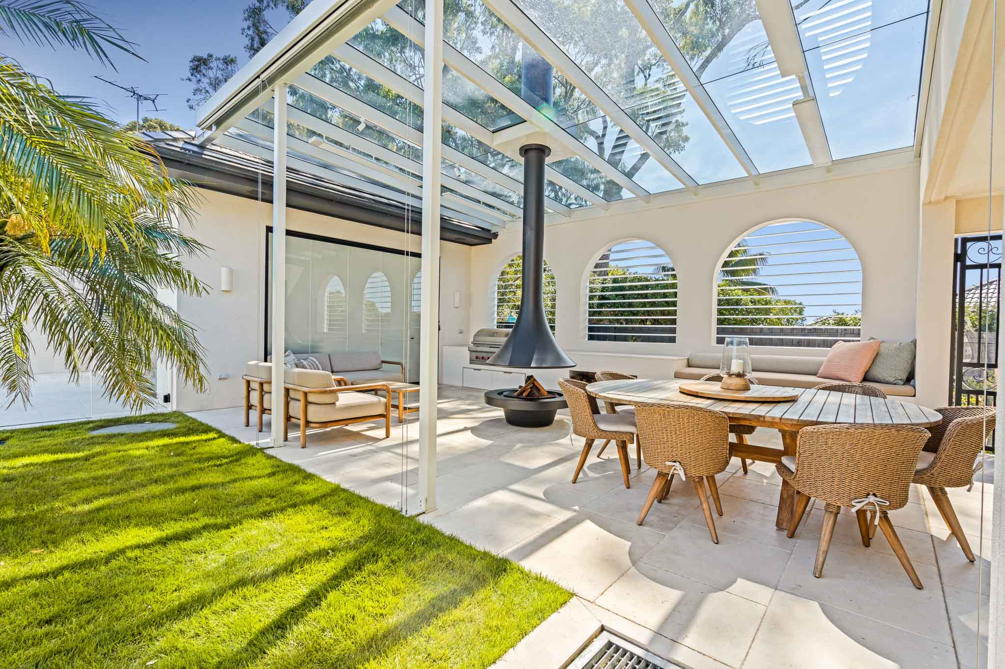 Modern outdoor living space